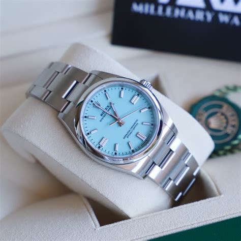 ladies rolex blue face|rolex tiffany blue 36mm.